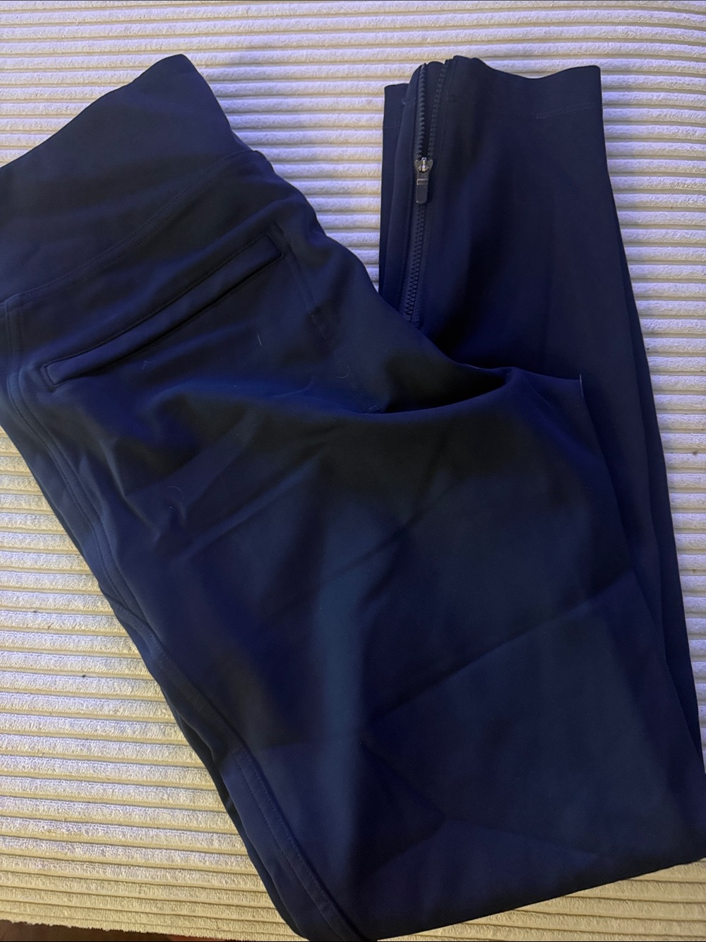 Athleta Navy High-Rise Performance Leggings with Ankle Zips - Picture 3 of 5